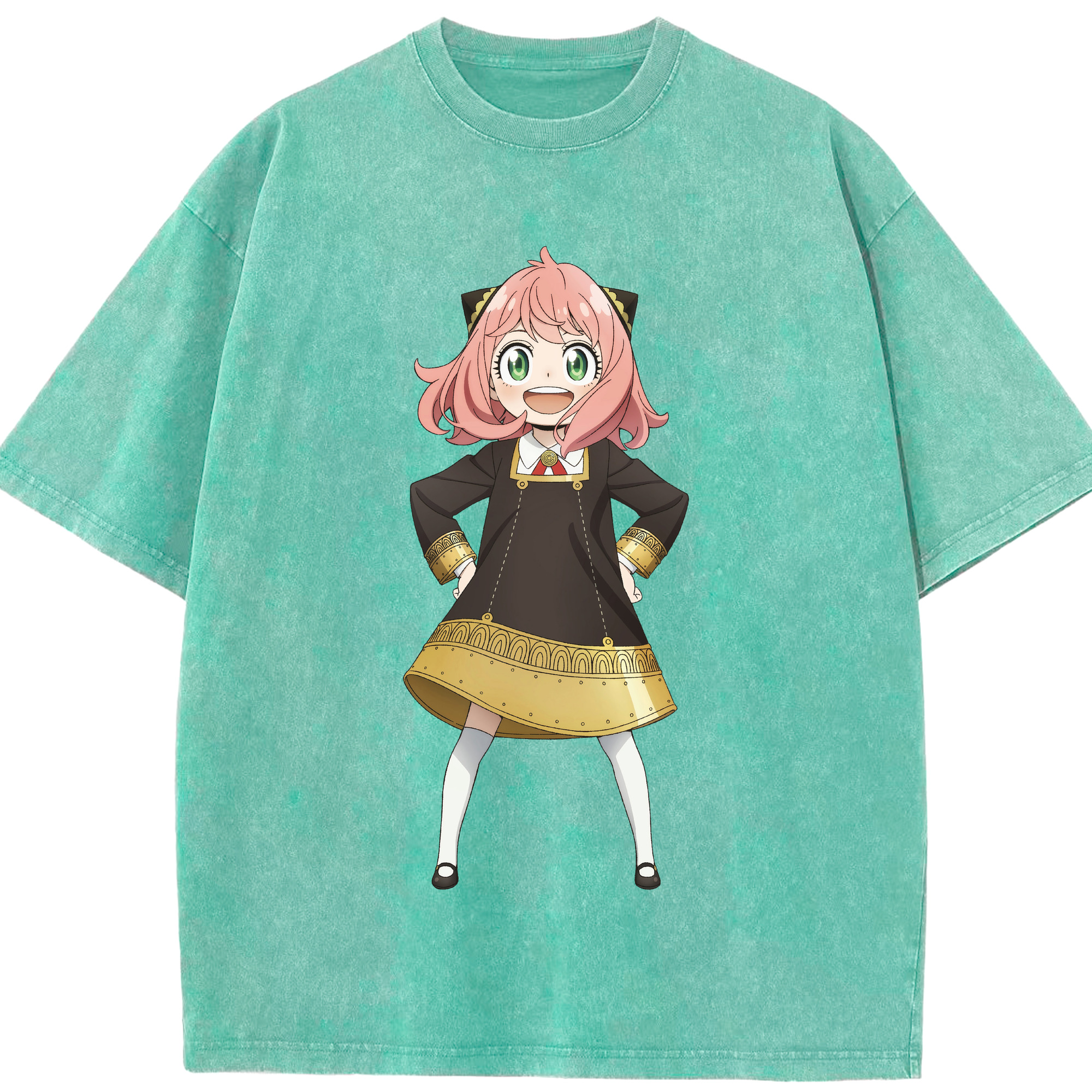 （画像用） SPY×FAMILY间谍家家酒 綿100% ヴィンテージ風 半袖Tシャツ（フロントプリント）